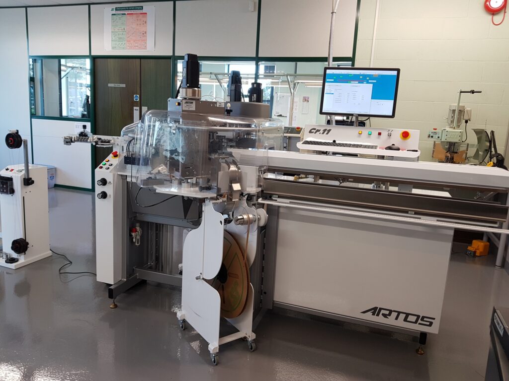 Wire processing equipment in the workshop